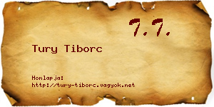 Tury Tiborc névjegykártya